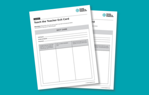 Preview Image of the Teach the Teacher Exit Ticket Template.
