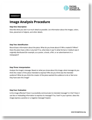 Image Analysis Worksheet Document Preview