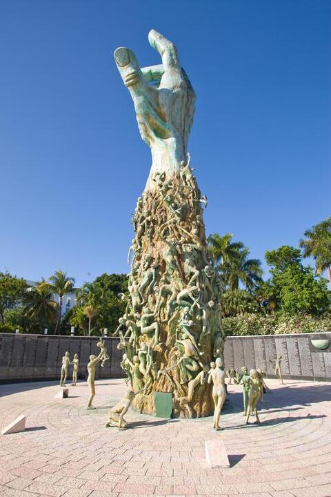  Miami Beach is home to a large number of Holocaust survivors, who commissioned this memorial by architect Kenneth Treister in 1990. The outstretched arm is almost four stories tall.