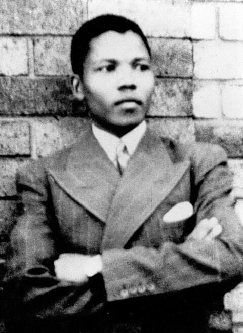"A young Nelson Mandela poses for a photograph in Umtata shortly before moving to Fort Beaufort to attend Healdtown Comprehensive School. "