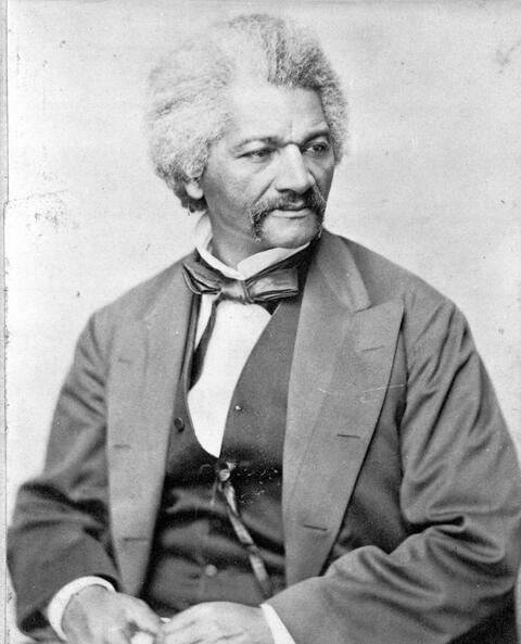 Portrait of abolitionist Frederick Douglass in 1870.