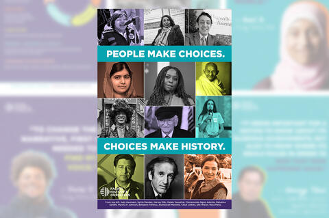  Classroom Poster Landing Page Image - People Make Choices. Choices Make History