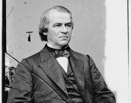  A photograph of Andrew Johnson.