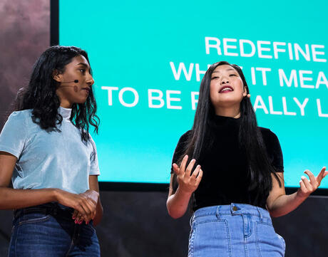 Winona Guo And Priya Vulchi At TED Talk
